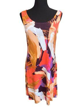 Michael Tyler Sleeveless Retro Artsy Women S Abstract Print Dress Travel Comfort